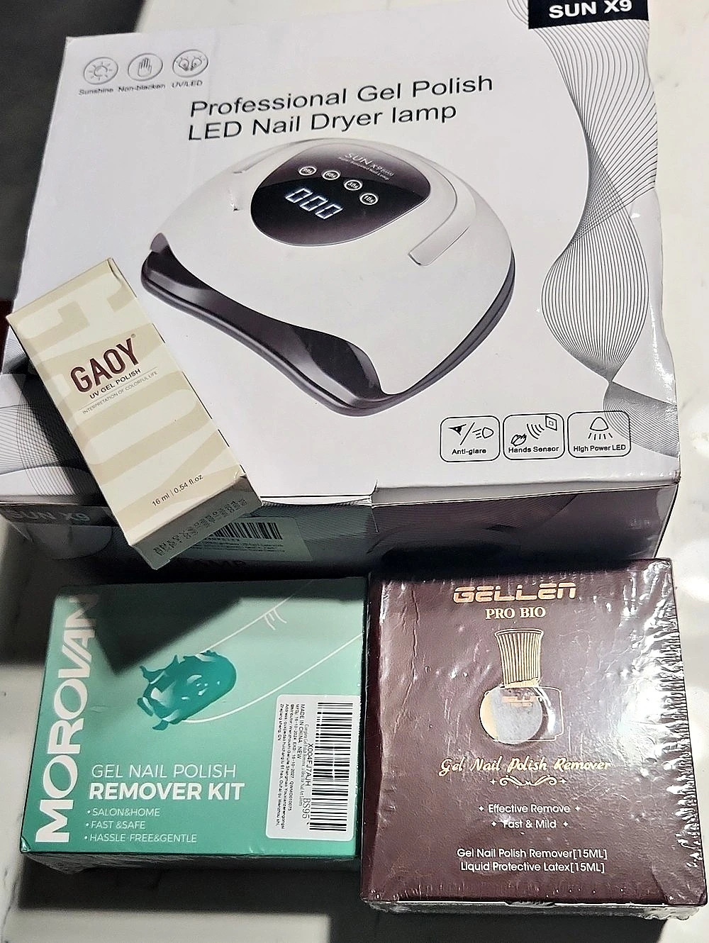 SUN X5 Professional Gel Polish LED Nail Dryer Lamp Nail Care Set NWT